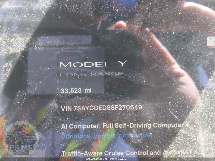 2025 TESLA MODEL Y LONG RANGE DUAL MOTOR REAR-WHEEL DRIVE — фото 15