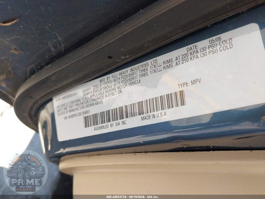 2006 SUBARU OUTBACK 2.5I — фото 9