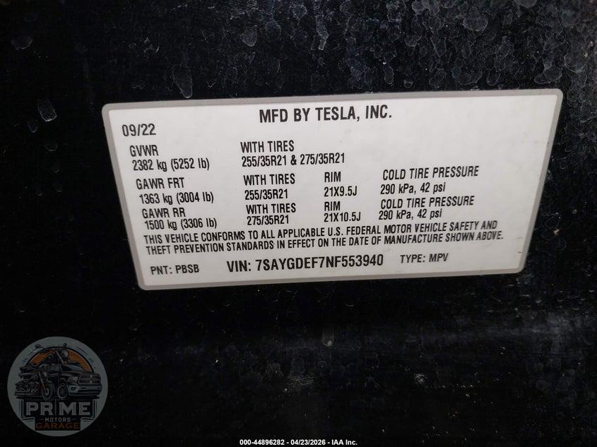 2022 TESLA MODEL Y PERFORMANCE DUAL MOTOR ALL-WHEEL DRIVE — фото 9