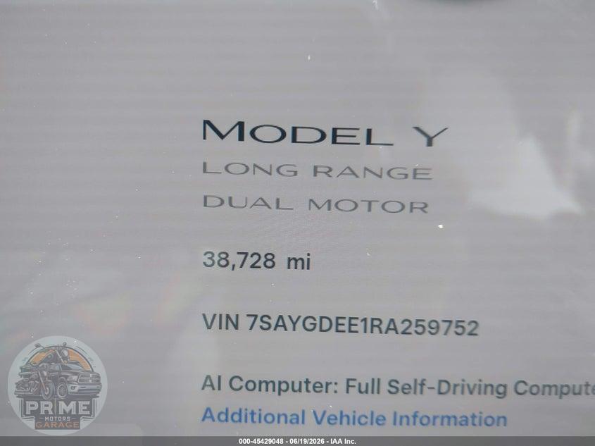 2024 TESLA MODEL Y LONG RANGE DUAL MOTOR ALL-WHEEL DRIVE — фото 15