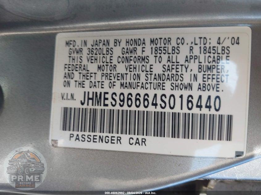 2004 HONDA CIVIC HYBRID — фото 9
