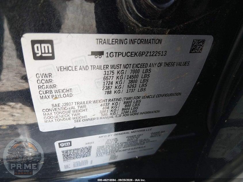 2023 GMC SIERRA 1500 4WD  SHORT BOX ELEVATION WITH 3SB — фото 9