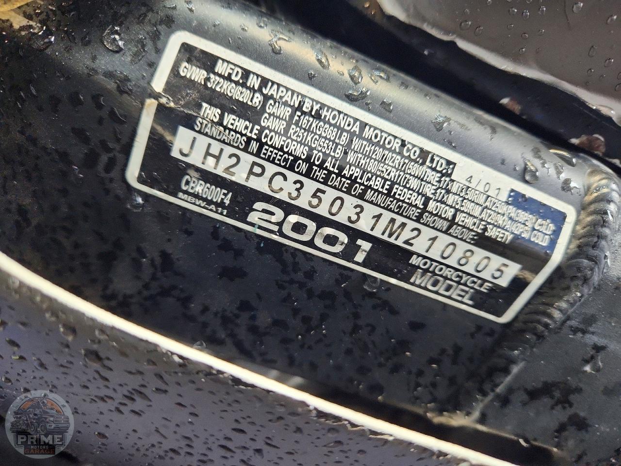 2001 HONDA CBR600 — фото 9