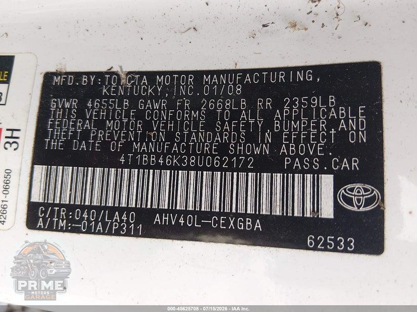 2008 TOYOTA CAMRY HYBRID — фото 9