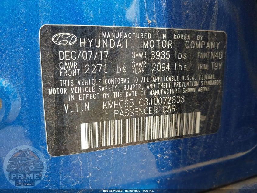 2018 HYUNDAI IONIQ HYBRID BLUE — фото 9