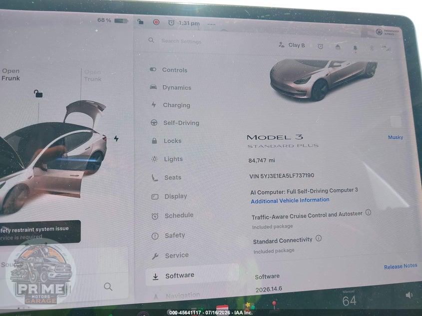 2020 TESLA MODEL 3 STANDARD RANGE PLUS REAR-WHEEL DRIVE/STANDARD RANGE REAR-WHEEL DRIVE — фото 7