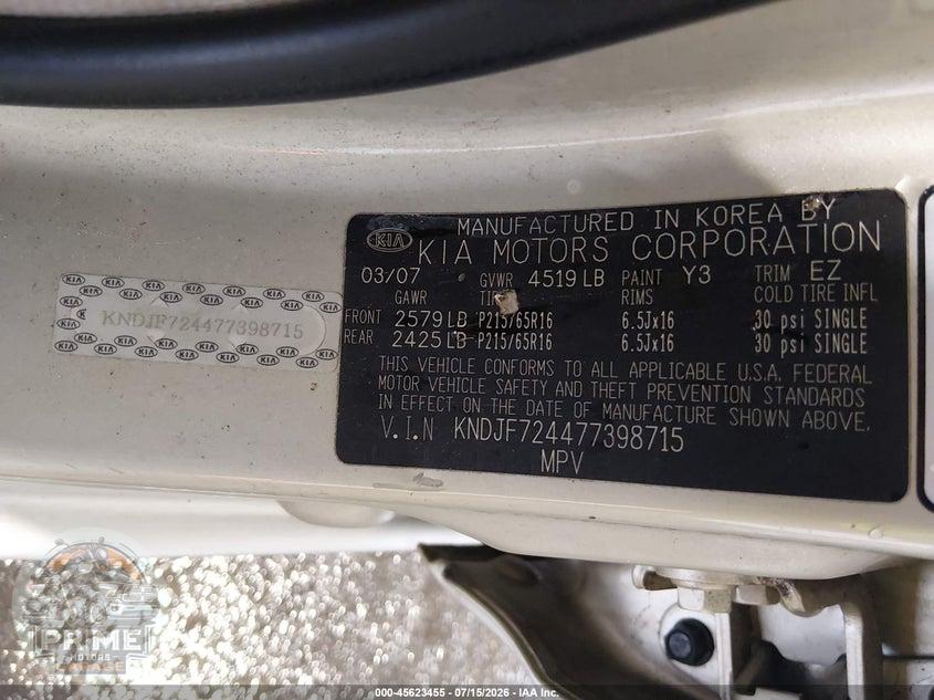 2007 KIA SPORTAGE LX — фото 9