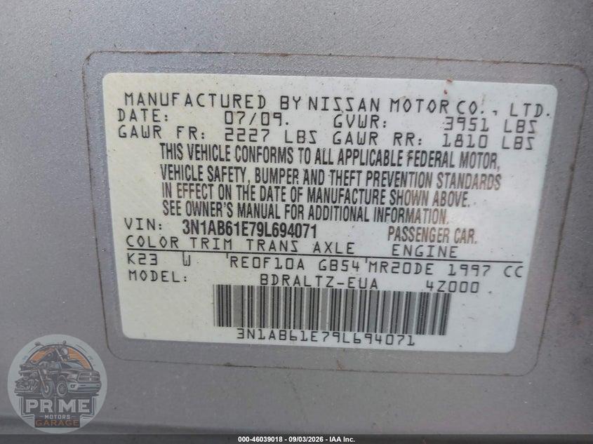 2009 NISSAN SENTRA 2.0SR — фото 9