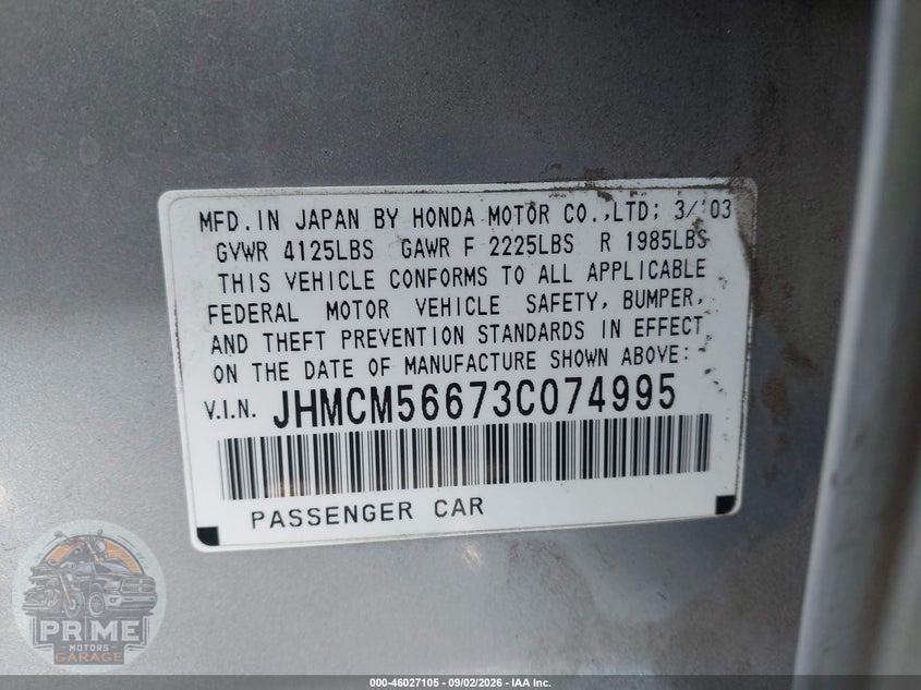 2003 HONDA ACCORD 2.4 EX — фото 9