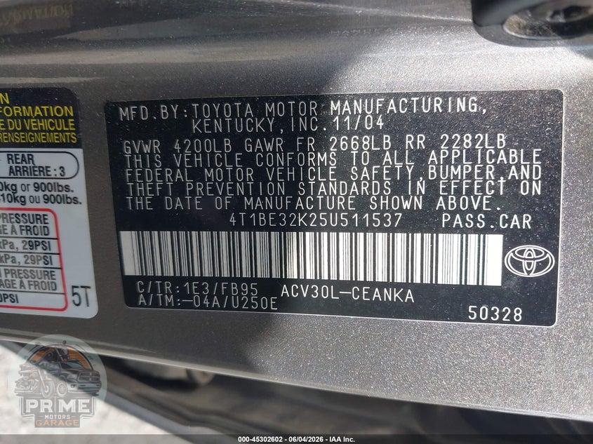 2005 TOYOTA CAMRY STD — фото 9