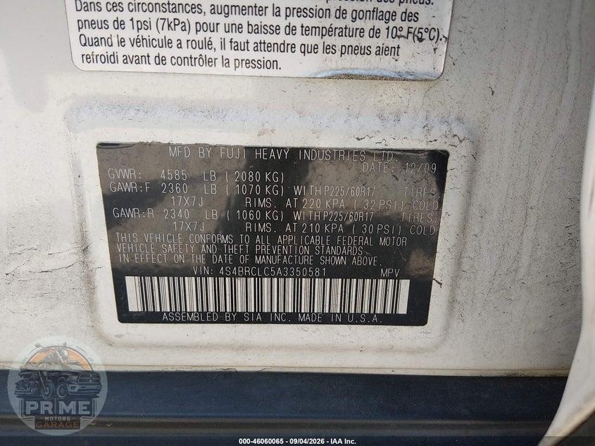 2010 SUBARU OUTBACK 2.5I LIMITED — фото 9