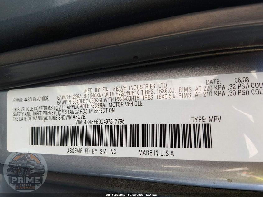 2009 SUBARU OUTBACK 2.5I — фото 9