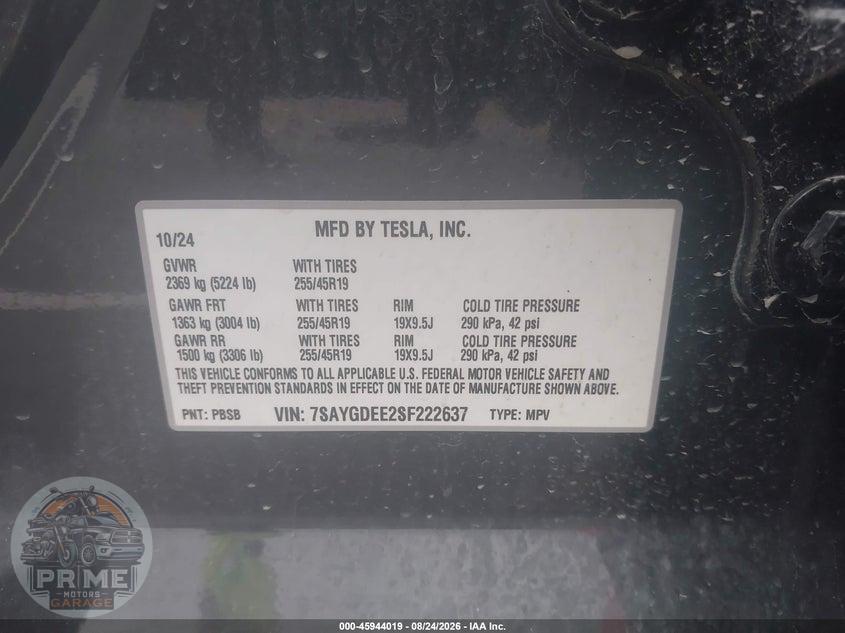 2025 TESLA MODEL Y LONG RANGE DUAL MOTOR ALL-WHEEL DRIVE — фото 9
