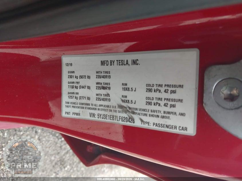 2020 TESLA MODEL 3 LONG RANGE DUAL MOTOR ALL-WHEEL DRIVE — фото 9