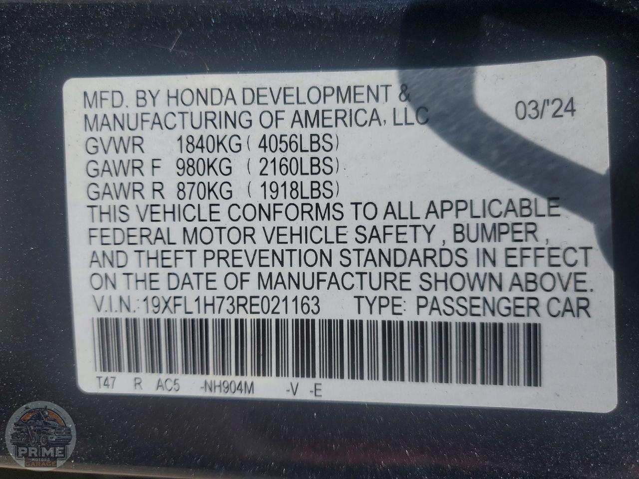 2024 HONDA CIVIC — фото 12