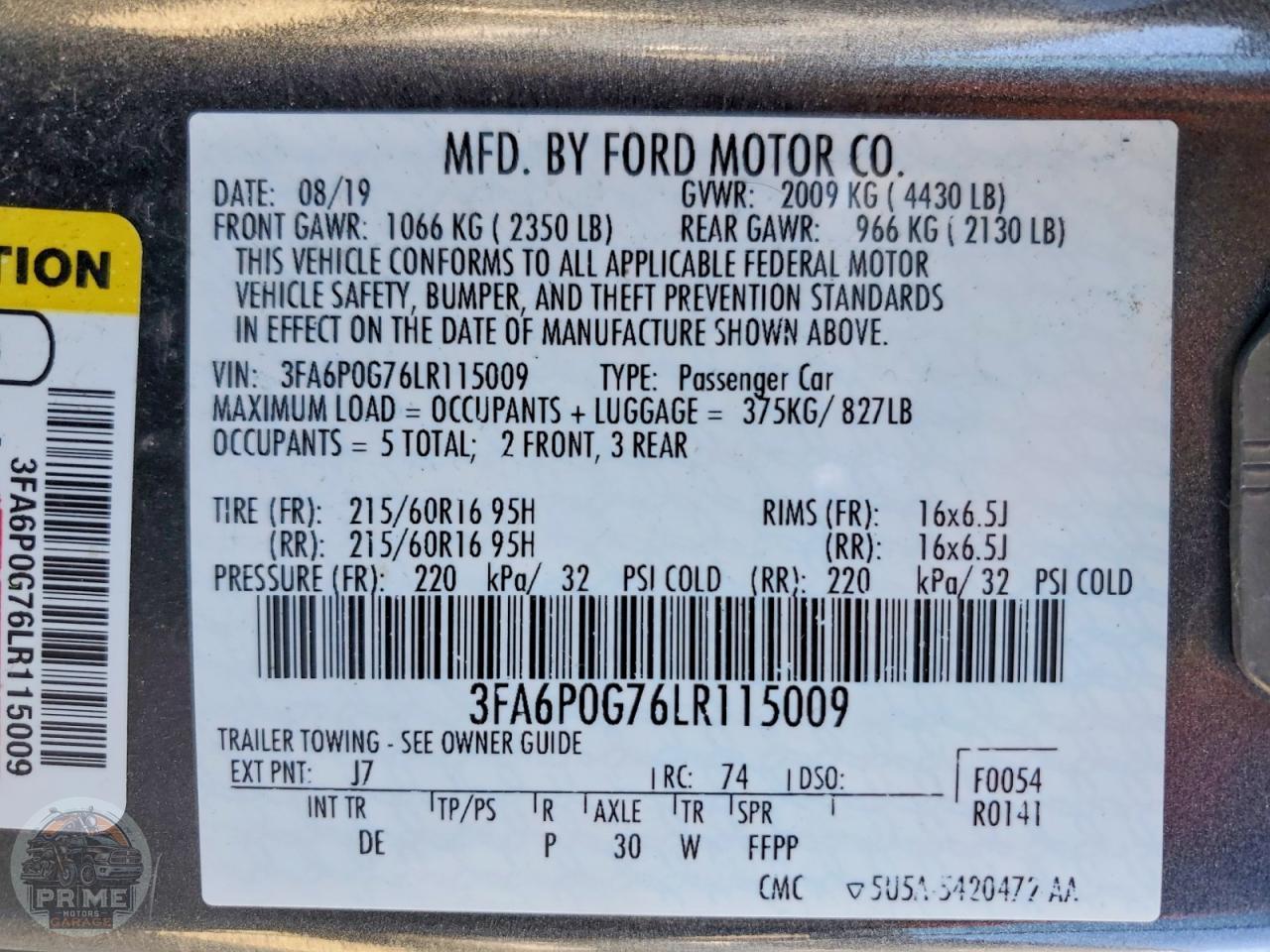 2020 FORD FUSION — фото 13