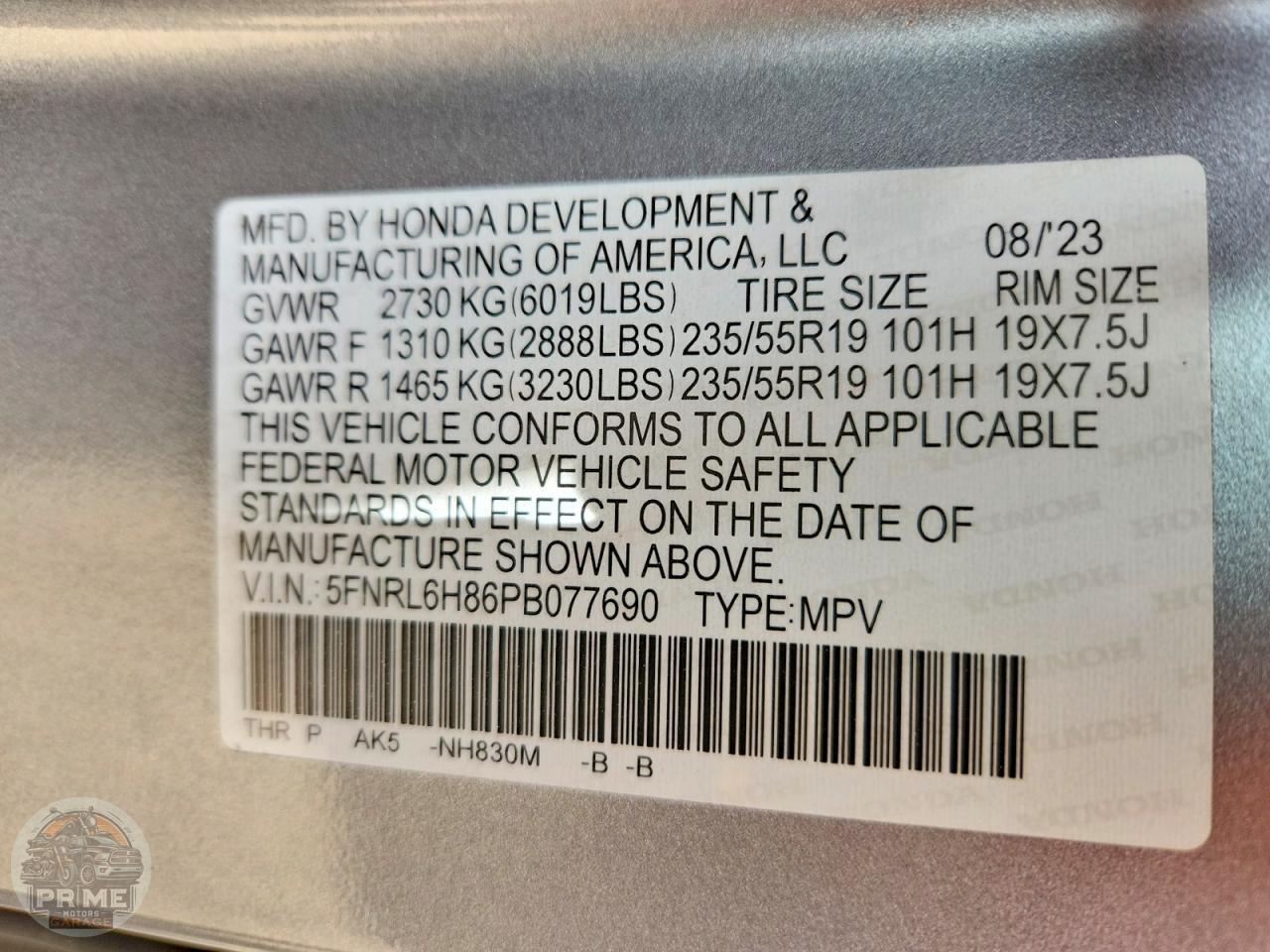 2023 HONDA ODYSSEY — фото 14
