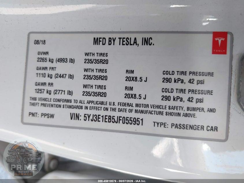 2018 TESLA MODEL 3 LONG RANGE/PERFORMANCE — фото 9