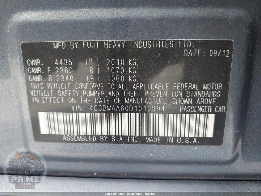 2013 SUBARU LEGACY 2.5I — фото 9