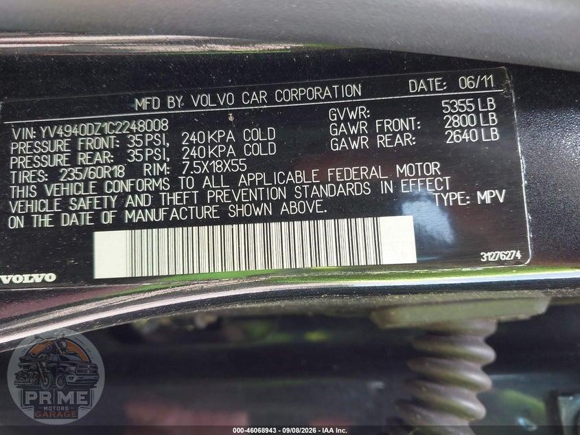 2012 VOLVO XC60 3.2 PLATINUM — фото 9