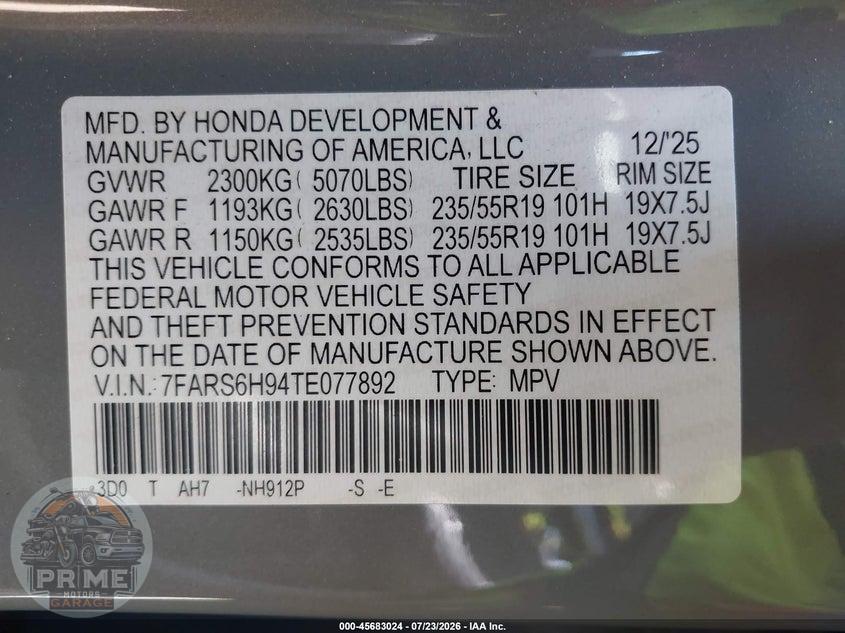 2026 HONDA CR-V HYBRID AWD SPORT TOURING — фото 9