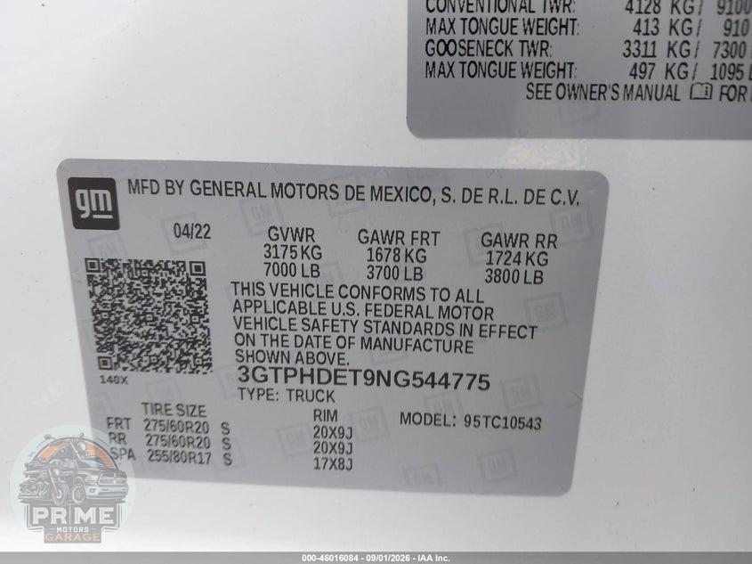 2022 GMC SIERRA 1500 2WD  SHORT BOX SLT — фото 9