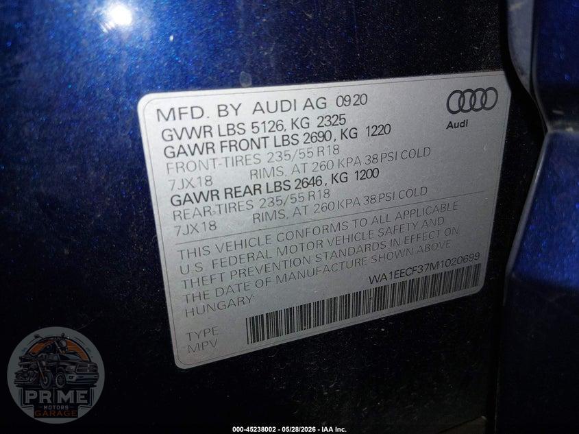 2021 AUDI Q3 PREMIUM PLUS 45 TFSI S LINE QUATTRO TIPTRONIC — фото 9
