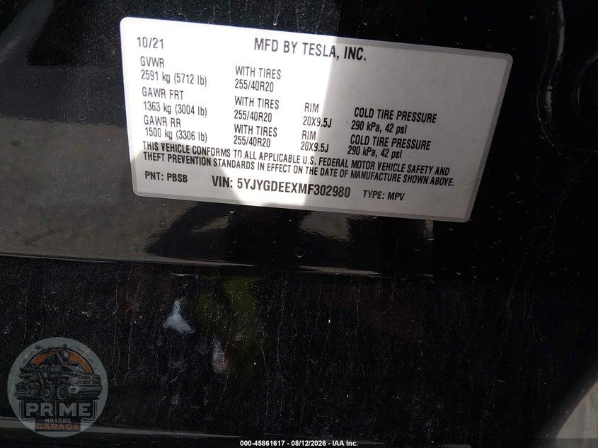 2021 TESLA MODEL Y LONG RANGE DUAL MOTOR ALL-WHEEL DRIVE — фото 9