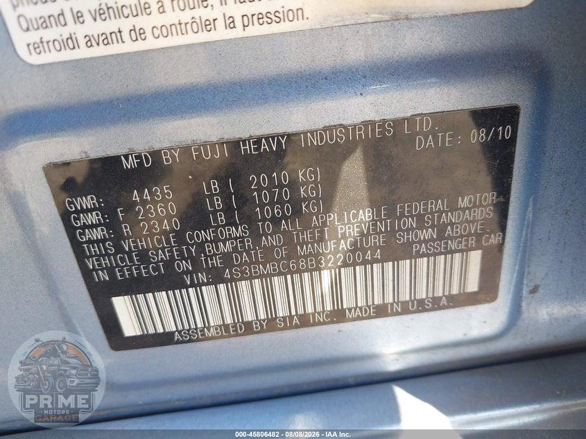 2011 SUBARU LEGACY 2.5I PREMIUM — фото 9