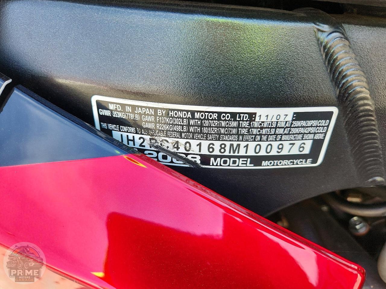 2008 HONDA CBR600 — фото 9