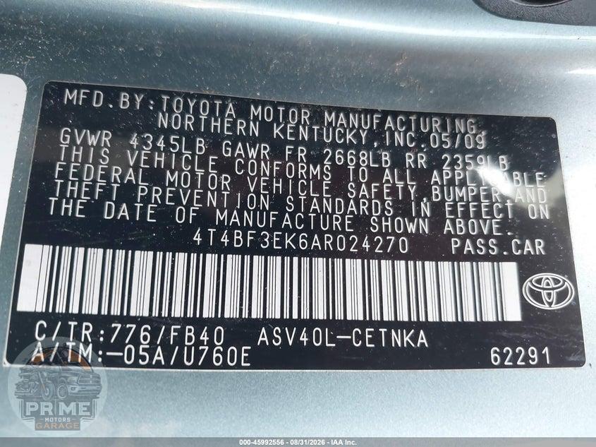 2010 TOYOTA CAMRY LE — фото 9