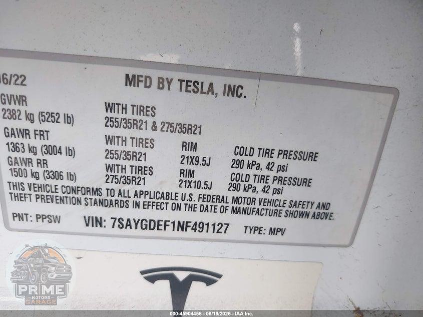 2022 TESLA MODEL Y PERFORMANCE DUAL MOTOR ALL-WHEEL DRIVE — фото 9