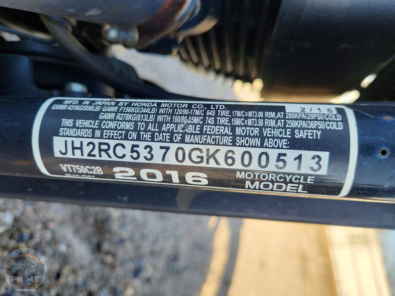 2016 HONDA VT750 — фото 9