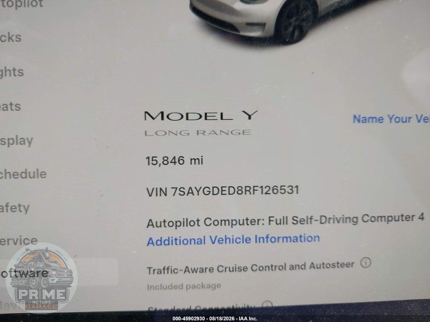 2024 TESLA MODEL Y LONG RANGE SINGLE MOTOR REAR-WHEEL DRIVE/RWD — фото 16