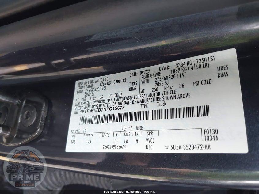 2022 FORD F-150 PLATINUM — фото 9