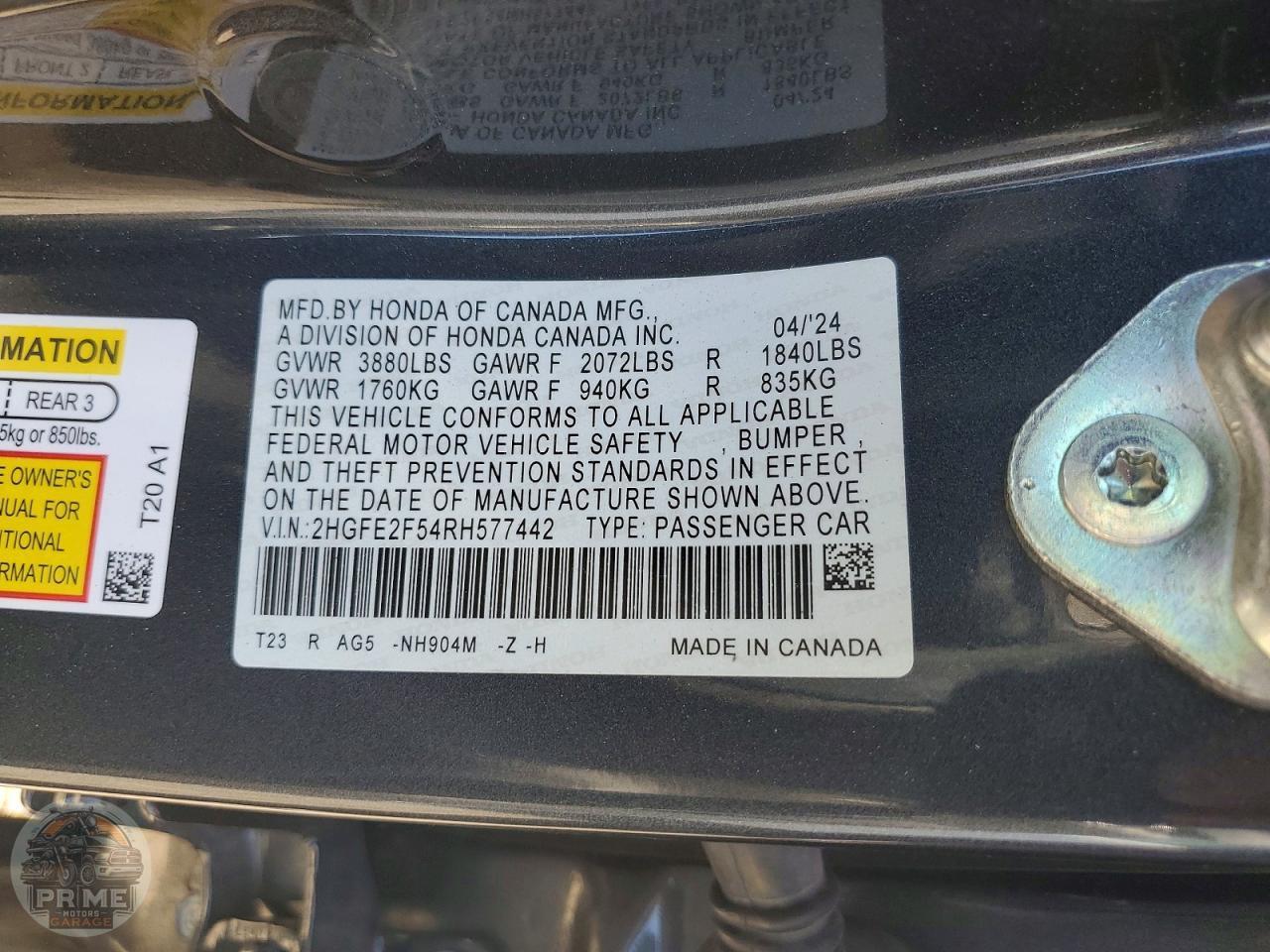 2024 HONDA CIVIC — фото 12
