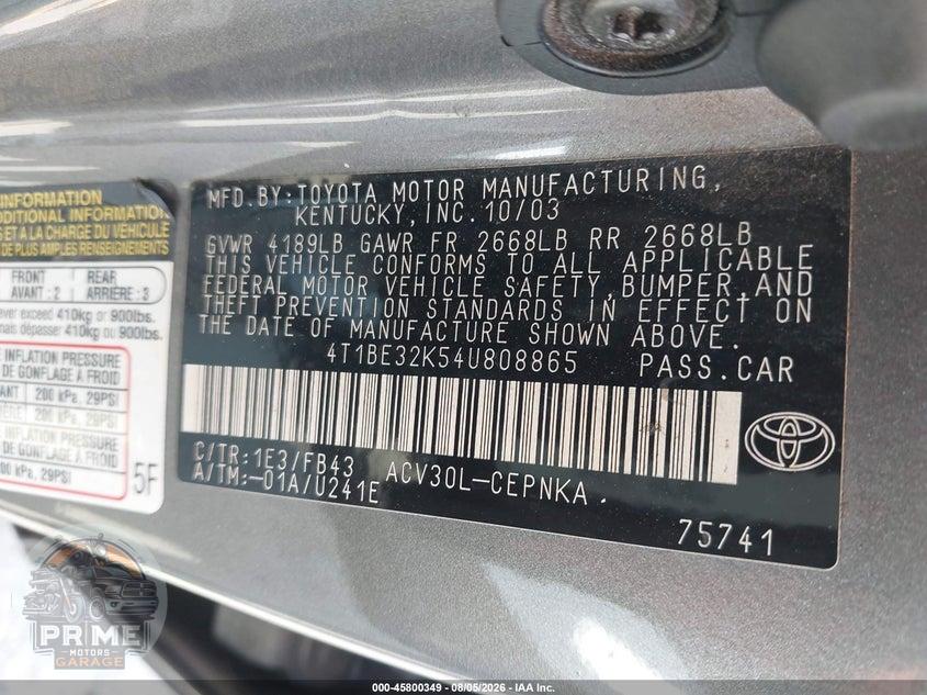 2004 TOYOTA CAMRY LE — фото 9