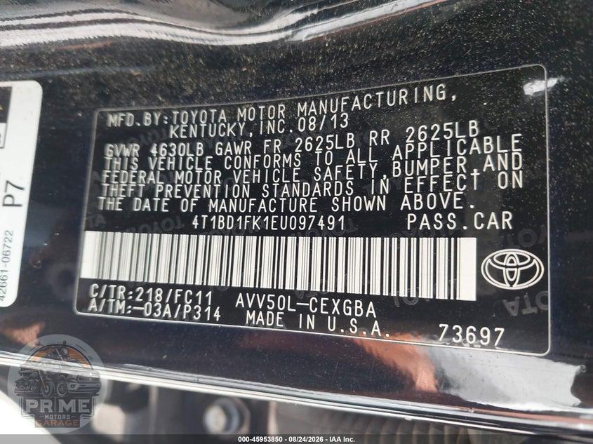 2014 TOYOTA CAMRY HYBRID XLE — фото 9