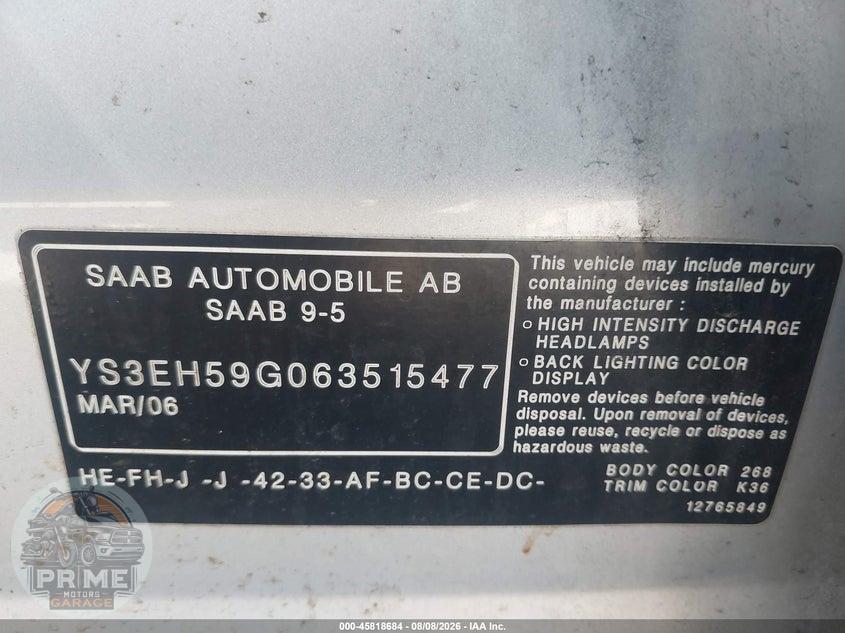 2006 SAAB 9-5 2.3T SPORT — фото 9
