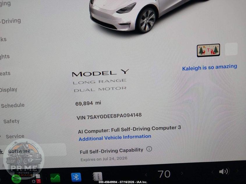 2023 TESLA MODEL Y AWD/LONG RANGE DUAL MOTOR ALL-WHEEL DRIVE — фото 14