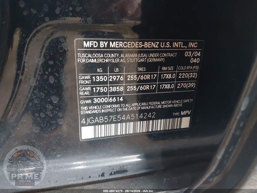 2004 MERCEDES-BENZ ML 350 4MATIC — фото 9