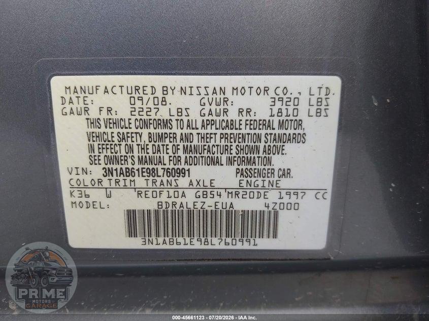 2008 NISSAN SENTRA 2.0 S — фото 9