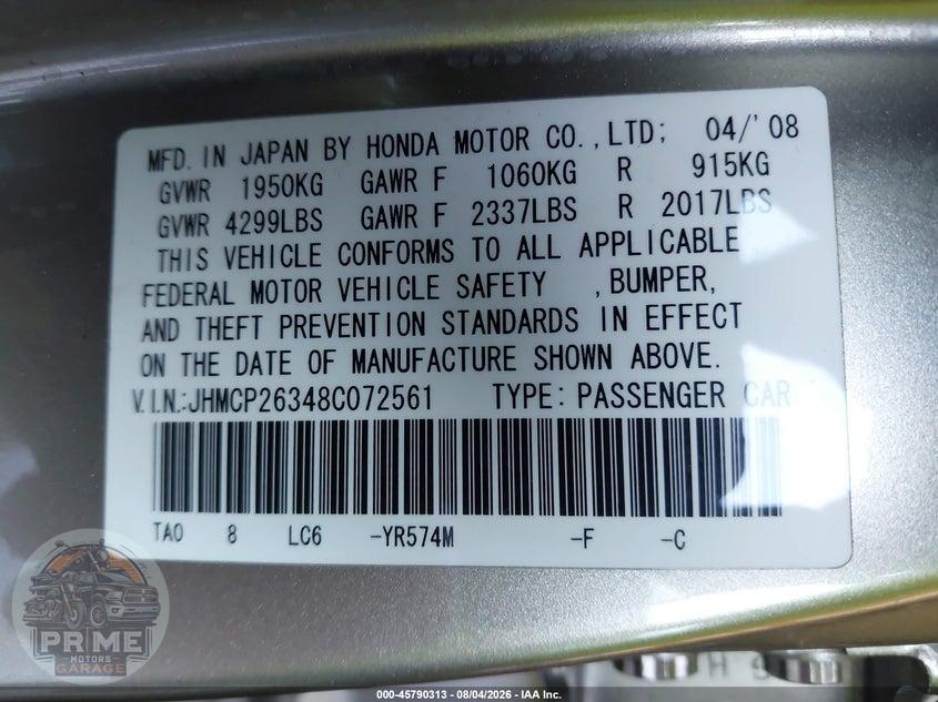 2008 HONDA ACCORD 2.4 LX — фото 9