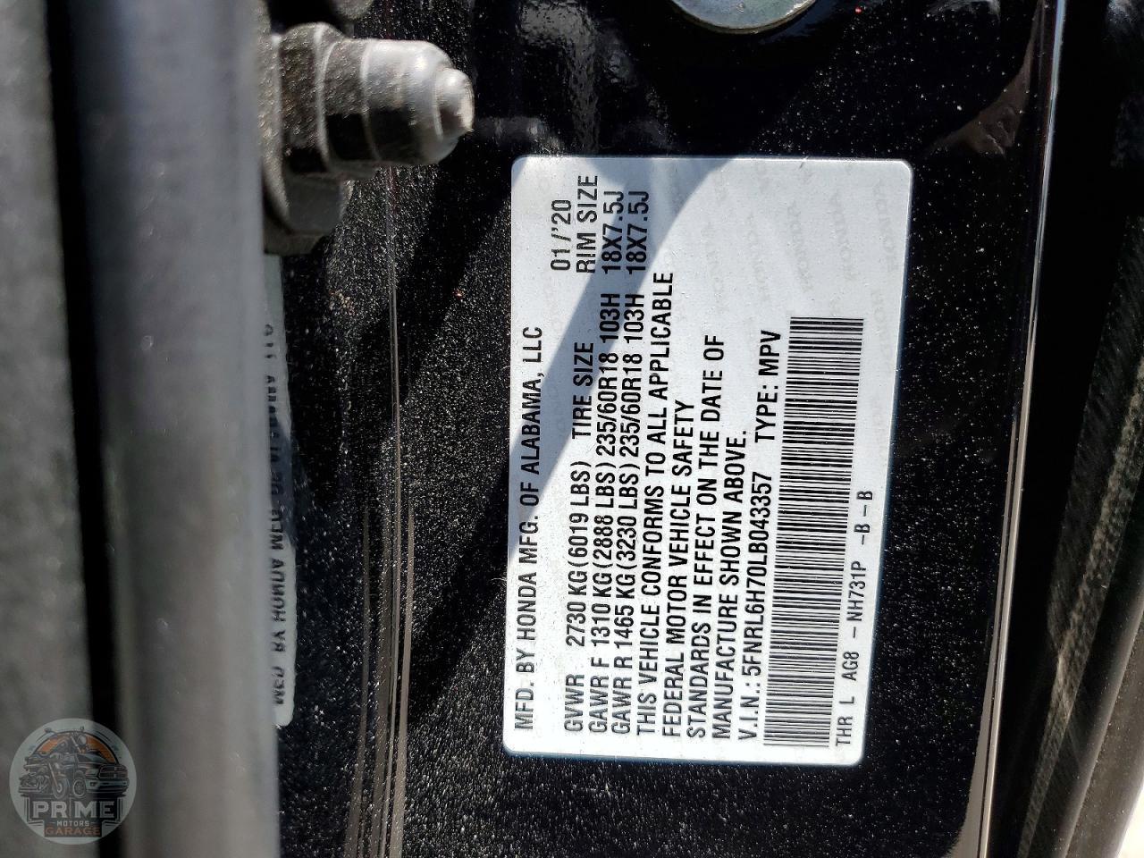 2020 HONDA ODYSSEY — фото 13