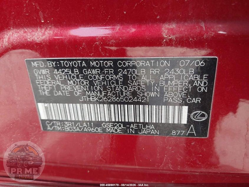 2006 LEXUS IS 250 — фото 9