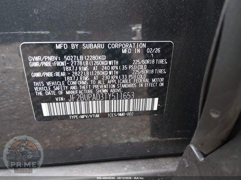 2026 SUBARU OUTBACK PREMIUM — фото 9