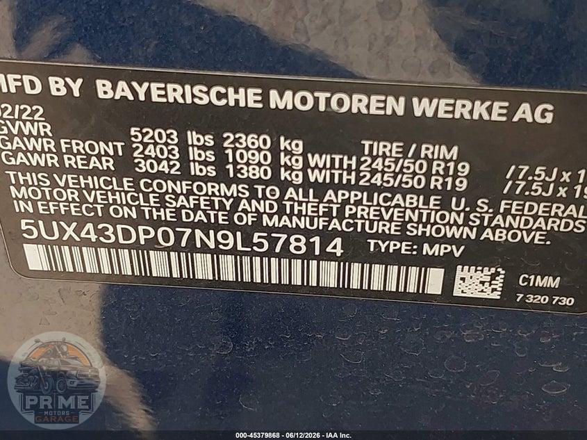 2022 BMW X3 SDRIVE30I — фото 9