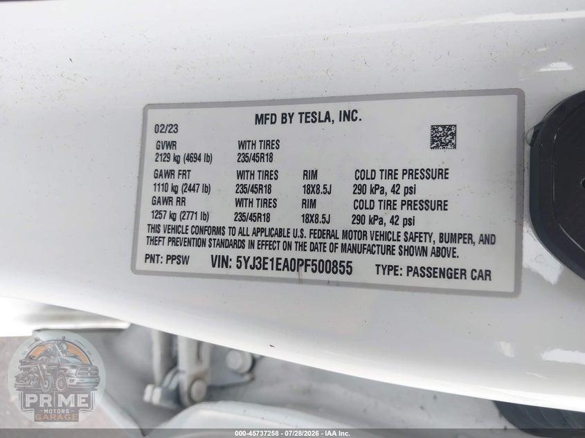 2023 TESLA MODEL 3 REAR-WHEEL DRIVE — фото 9