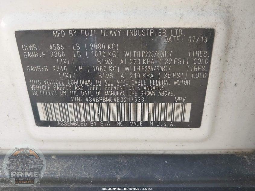2014 SUBARU OUTBACK 2.5I LIMITED — фото 9