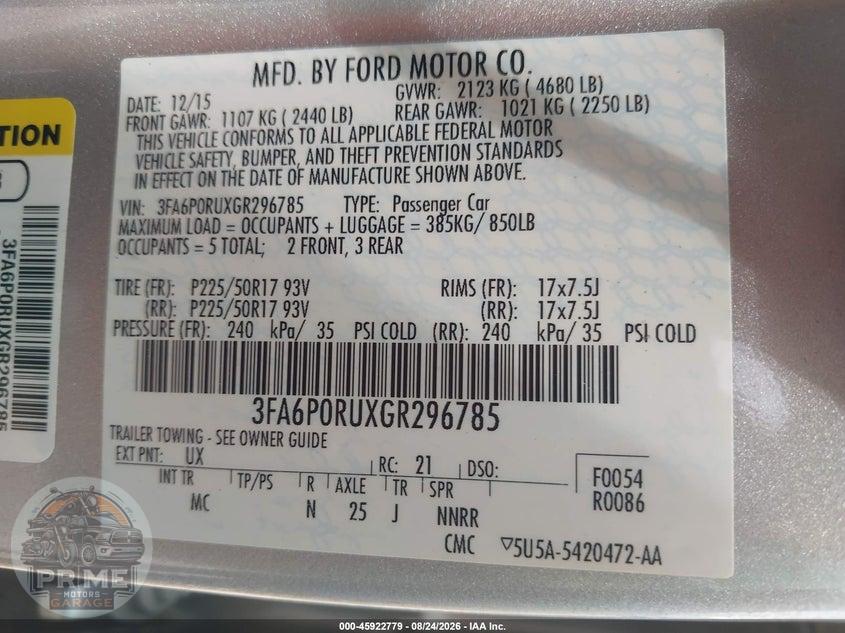2016 FORD FUSION HYBRID TITANIUM — фото 9